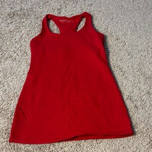 Beyond Yoga Red Racer Back Built In Bra Tank
